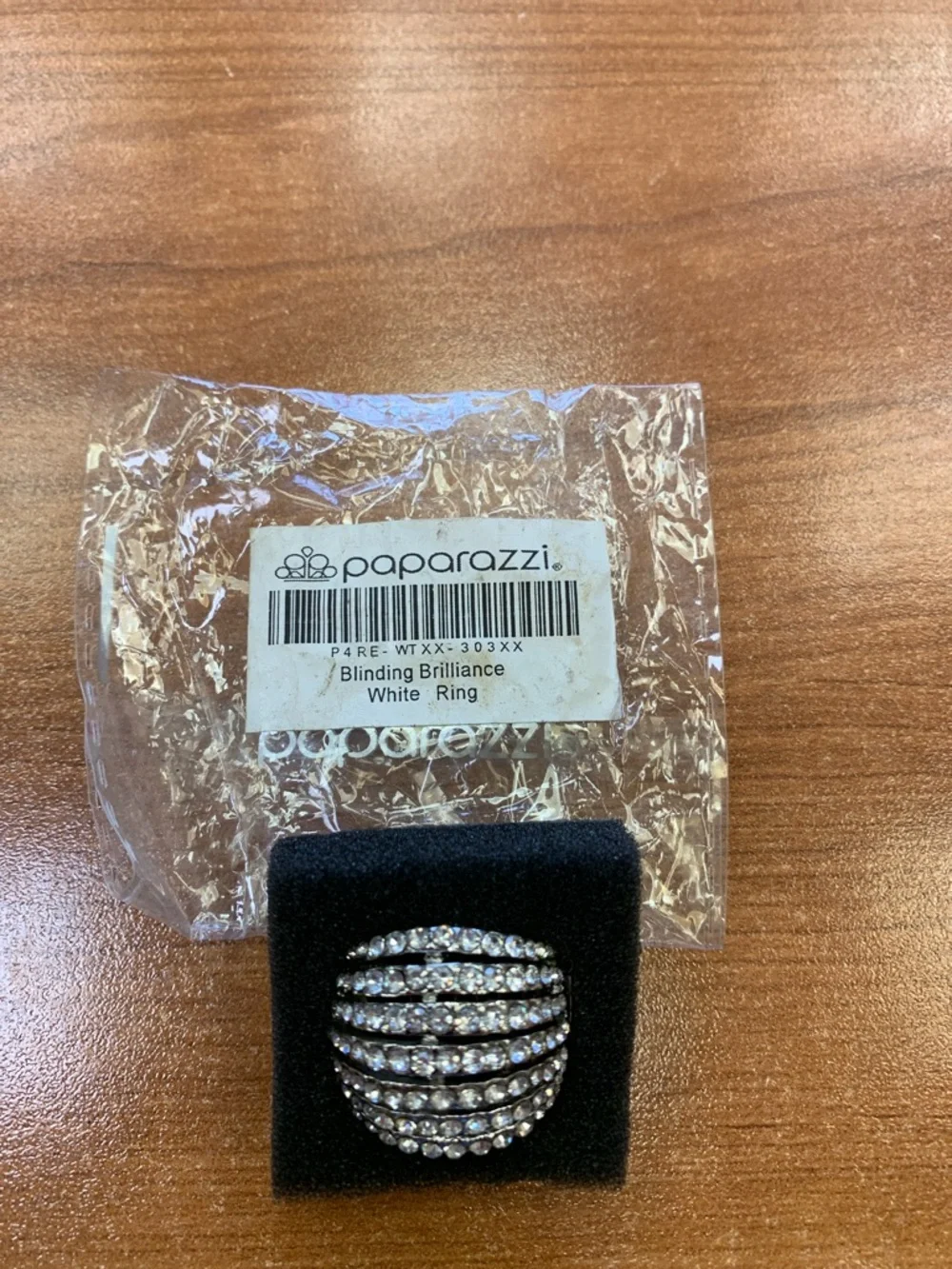 Paparazzi Silver Multi-Row Rhinestone Dome Ring